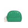 2026 Bolso Nuevo para Mujer Cartera Tejida Hecha a Mano Billetera Sencilla para Monedas Billetera de Piel Sintética Bolso Pequeño con Cremallera para Cosméticos