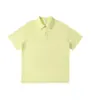 Novo modelo de verão 220g 40 contagens algodão com sensação de gelo dupla face cor sólida emendada camiseta polo de manga curta, camiseta versátil para o dia a dia