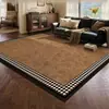 Novo tapete vintage estilo francês para a sala de estar, impermeável, resistente a manchas, lavável, retrô, resistente à sujeira, tapete de alta qualidade para mesa de centro
