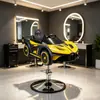 Asiento para Corte de Cabello para Niños Peluquería Juguete Eléctrico Coche de Dibujos Animados Silla para Corte de Cabello para Bebés y Niños para Peluquería