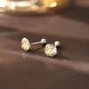 Pendientes de Plata Pura S999, Tachuelas de Cuatro Garras, Pendientes de Circonita de Colores, Pendientes de Estilo Europeo y Americano, Tachuelas Simples