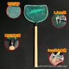 Juego Completo de Redes de Pesca con Mango de Madera, Red de Pesca Sólida Hecha a Mano para Supermercado, Acuicultura, Venta de Mariscos, Pescado y Captura de Camarones
