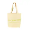 Nova Bolsa de Lona Casual e Simples para o Dia a Dia com Estampa de Letras Estilo Literário e Fresco Bolsa de Ombro Bolsa Tote para Compras