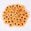 Cabezas de Flores Artificiales Estilo Bosque, Margaritas Pequeñas, Girasoles Pequeños, Coronas Falsas de Cosmos, Accesorios para Scrapbooking, Decoraciones Florales para Bodas