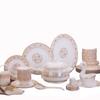 Conjunto de Louça de Cerâmica Jingdezhen Atacado 28/56 Peças Estilo Europeu Porcelana Óssea Tigelas de Arroz, Pratos e Travessas Presentes Corporativos