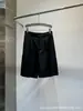 Shorts de Lana Nanyou Shenzhen para Mujer Primavera/Verano 2025 Nuevos Pantalones Casuales de Cinco Puntos con Pliegues de Cintura Alta