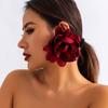 Europa e Estados Unidos joias transfronteiriças design de tecido exagerado sentido brincos de flores grandes flor de verão flor nicho brincos de flores