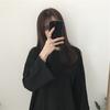 Mayoreo 2019 Camiseta de Manga Larga de Color Sólido para Mujer Otoño Nueva Coreana Holgada Combinable Ajustada Camiseta Base Top de Estudiante