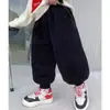 Inverno 2020 novo infantil versátil confortável veludo ilha calças quentes moda