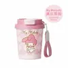 Taza térmica serie Sanrio para mujer, linda mini taza con pajita para parejas, taza de café de doble uso para la oficina