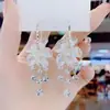 Pendientes de Flor de Lujo Ligero Imitación de Concha Francesa para Mujer Diseño de Nicho Elegantes de Gama Alta Pendientes Súper Hada de Pétalos