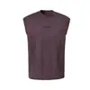 Camiseta Chaleco sin Mangas Lavada Vintage de Servicio Pesado de Verano Jiayiku para Hombre, Nueva Marca de Tendencia Retro Americana de Corte Holgado Camiseta sin Mangas