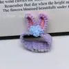 Pulseira de Orelhas de Coelho Acabadas Tecida à Mão Acessórios Cachorro Gaoxi Pulseira de Orelhas de Coelho Fofa para Casal Crianças