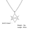 Tendencia de moda popular en Europa y Estados Unidos colgante de estructura hexagonal larga con baño de oro de 18 quilates collar de acero inoxidable material 304