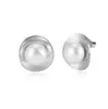 Aretes de Perla Geométricos Brillantes Metálicos para Mujer, Elegantes y Minimalistas, Estilo Fresco, Aretes de Perla al por Mayor, No se Desvanecen