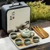 Juego de té portátil de viaje, tetera de elevación sencilla para el hogar, juego de té portátil, evento de la empresa, reunión anual, regalo, logotipo