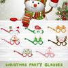 Amazon Comercio Exterior Accesorios para Fotos Navideñas Gafas de Papel Fiesta Patrón de Muñeco de Nieve Reno Suministros de Decoración Estilismo