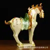 Adornos de Caballo de Cerámica Caballo de Tres Flores Mascota Apertura Inauguración Sala de Estar Oficina Accesorios para el Hogar Muebles