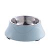 Tigela Grande para Cachorro em Estoque Tigela Única para Pet Plástico Aço Inoxidável Interno Tigela para Cachorro Gato Modelo Novo Alimentador com Base Antiderrapante