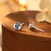 Brincos de Tarraxa Estrela Lua Sonhadora em Prata de Lei S999 para Mulheres Leve Luxo Fresco Doce Estilo Coreano Exquisite Brinco Artístico Atacado