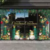 Suministros para Decoración Navideña Pegatinas Estáticas para Ventana Vidrio Puerta Arreglo de Escena Copo de Nieve Anciano Árbol Pegatinas Transfronterizo