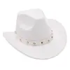 Sombrero de Cornisa Curva Amazon Sombrero de Vaquero Occidental Sombrero de Jazz Tachonado de Diamantes Sombrero de Fieltro Sombrero de Lana Negro Sombrero de Sol Cabeza Grande