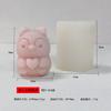 Molde de Silicona para Vela de Aromaterapia de Pingüino de Amor 3D, Animal de Dibujos Animados Pingüino, Adorno de Resina Yeso, Molde de Piedras