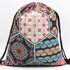 Lançamento Novo Mochila Saco de Tecido Oxford com Cordão Estampa Digital 3D Unicórnio Sacola de Compras Armazenamento Mochila com Cordão
