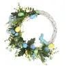 Nuevos adornos artificiales de Pascua transfronterizos creativos colgantes de puerta festivos flor artificial marca huevo de Pascua adornos de conejo para el hogar