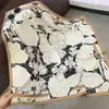 Novo Lenço Quadrado Grande de 90cm, Elegante Lenço de Seda Sarjada para Mulheres, Xale Lenço da Moda para Primavera e Outono para Decoração