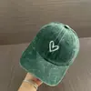 Gorra de Béisbol Lavada Vintage Versátil con Bordado de Corazón Primavera y Verano Versión Coreana Fina Gorra Suave con Visera de Pato para Hombres de Moda