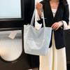 Bolso de Hombro Rayado de Nicho de Gran Capacidad para Mujer Estilo Coreano Estilo Lazy Bolso Tote para Chica Estudiante Versátil Bolso de Mano Clásico
