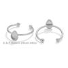 Soporte de anillo pulido de color acero inoxidable que retiene el color DIY Anillo Pinto anillo anillo cara del anillo horno oro incrustado perla soporte de anillo de apertura accesorios