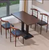 Mesa, Mesa de Comedor, Mesa de Bocadillos, Silla de Cuerno de Vaca, Mesa de Comedor, Comedor, Mesa y Sillas de Postre, Tienda de Té con Leche, Restaurante de Fideos, Mesa de Comedor de Madera Maciza
