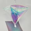 Globo de Película de Aluminio Transparente Colorido Elegante de Comercio Exterior 22 Pulgadas Foil de Aluminio 4D Corazón Aurora Boreal Mágico