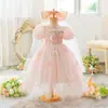 Vestido de Princesa Aisha Congelada para Bebés Niñas Nuevo Vestido de Verano Aisha Vestido de Cumpleaños Elegante Vestido de Manga Corta