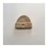 Gorro de tricô bordado com letra estilo coreano para crianças, unissex, com proteção para as orelhas, novo gorro de inverno listrado outono/inverno, atacado