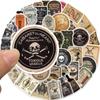 50 pegatinas retro de suspenso médico, pegatinas de grafiti impermeables transfronterizas, pegatinas decorativas para equipaje, cuadernos, cuentas de mano
