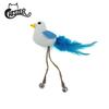 Estoque Pronto do Fabricante Atacado Pelúcia Pena Sino Artificial Pássaro Brinquedo Erva-de-gato Auto-Prazer e Alívio do Tédio Brinquedo para Pet