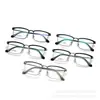 Nuevas gafas ópticas con media montura en la ceja, elegante estilo de negocios para hombre, monturas de gafas de moda con lentes graduados, al por mayor