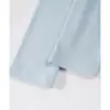 Blusa plissada azul claro acinturada para mulheres petite, blusa base bordada doce, camiseta de retalhos de manga comprida para o início da primavera de 2026