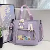 Bolsa de Tutoría para Estudiantes de Gran Capacidad Estilo Japonés 2025 Ciclo Escolar Bolsa Tote para Llevar Libros Bolso de Mano Bolso Cruzado