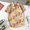 Camisa Floral de Verano para Playa en la Costa de Hawái, Guapo para Pareja Masculina y Femenina, Estudiante, Delgada, Manga Tres Cuartos, Chaqueta