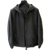 Chaqueta con capucha de estilo europeo nuevo para otoño, elegante y versátil, cortavientos casual negro europeo simple y moderno