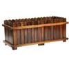 Maceta de madera anticorrosiva, maceta rectangular extragrande para balcón, maceta para verduras, cerca de madera maciza carbonizada, jardinera, macetero para flores carnosas