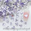 6mm V Corazón Corazón de Melocotón Celebridad de Internet Populares Planos Fondo Plano Forma Especial Diamante Uñas Joyería Diamante Decoración Cristal de Vidrio Usable Uñas Diamante