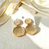 Pendientes Florales Exagerados de Diamantes Completos de Personalidad Europea y Americana para Mujer Ins Nicho Sentido de Alta Gama Pendiente Estilo Frío Accesorios Pendiente Temperamento Colgante de Pendiente Tendencia