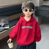 Sudadera con capucha para niño Ropa de primavera y otoño Nuevo estilo 2026 Top rojo para niño Ropa fresca y moderna para niños pequeños y niños pequeños