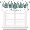 Cortina de ventana de Navidad de Amazon más vendida, decoración de ventana de Navidad, barra de cortina, cortina corta con impresión digital para ambiente festivo