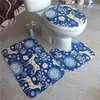 Especializado para el comercio exterior transfronterizo: juego de alfombrillas de baño de tres piezas, alfombrilla antideslizante para inodoro, alfombrilla de baño absorbente de agua de franela para el hogar